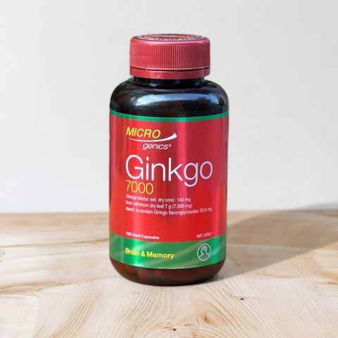 Viên uống bổ não Ginkgo Micro Genics 7000 - Tăng cường trí nhớ và hỗ trợ chức năng não - 100 viên Chính Hãng từ Mỹ