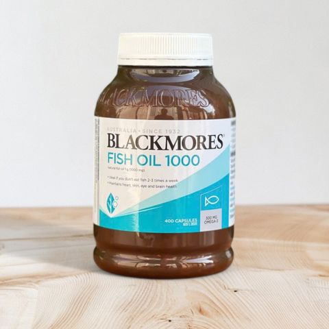 Viên uống bổ sung dầu cá Fish Oil 1000 Blackmores 400 viên - Hỗ trợ tim mạch, cải thiện sức khỏe và miễn dịch