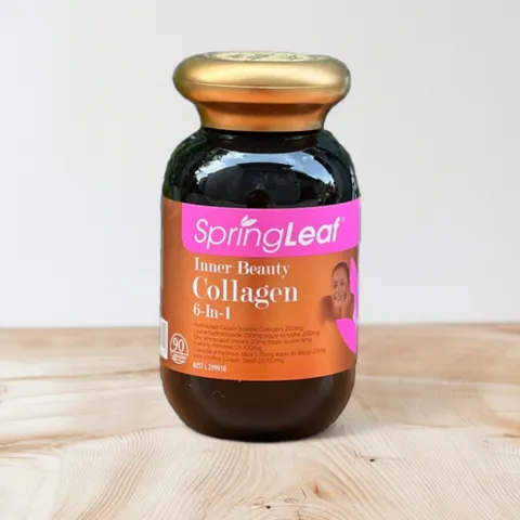 Viên uống bổ sung Collagen 6in1 Inner Beauty SpringLeaf - Giúp da đàn hồi, trẻ trung, giảm nếp nhăn và tàn nhang - 90 viên