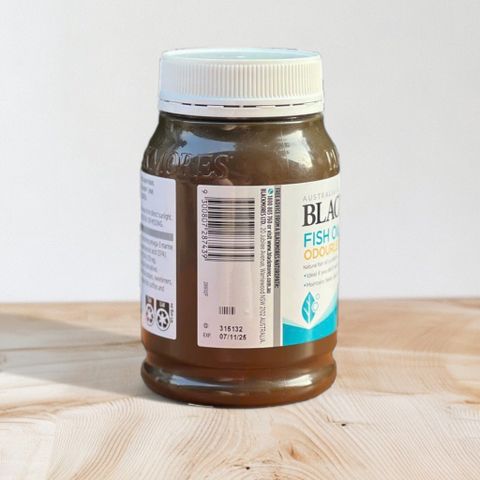 Viên uống dầu cá Fish Oil 1000 Odourless Blackmores 200 viên - Hỗ trợ tim mạch, bổ sung Omega 3 cho sức khỏe tốt hơn