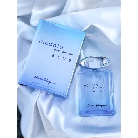[ ĐÃ MỞ SEAL ĐỂ CHỤP ẢNH ] Nước hoa nam Salvatore Ferragamo Incanto Pour Home Blue EDT 10ẢNH