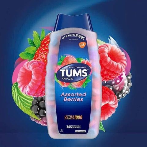 Viên nhai hỗ trợ dạ dày Tums Extra 200-265 viên của Mỹ