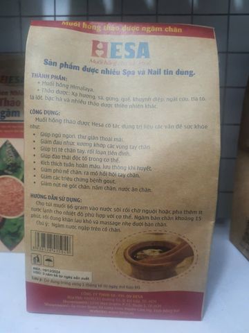 Muối Ngâm Chân Thảo Dược Bà Loan 1100g - Muối Hồng Himalaya Tự Nhiên, Giúp Giảm Đau, Thư Giãn và Chăm Sóc Sức Khỏe Bàn Chân
