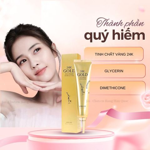 Kem mắt Gold 24K 40ml - Dưỡng ẩm và trẻ hóa da vùng mắt, giảm nhăn và quầng thâm, sản phẩm cao cấp Hàn Quốc.