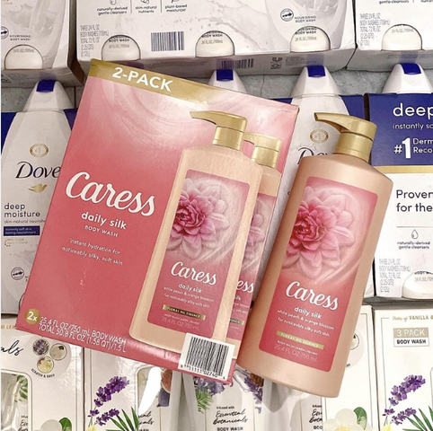 Sữa Tắm Caress Body Wash Nữ Hương Đào Trắng & Hoa Cam 887ml - Chăm Sóc Da Dịu Nhẹ, Tươi Mát Ẩm Mượt