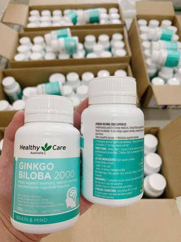Viên bổ não Ginkgo Biloba Healthy Care Úc 110 viên - Hỗ trợ trí nhớ và tăng cường sức khỏe não bộ