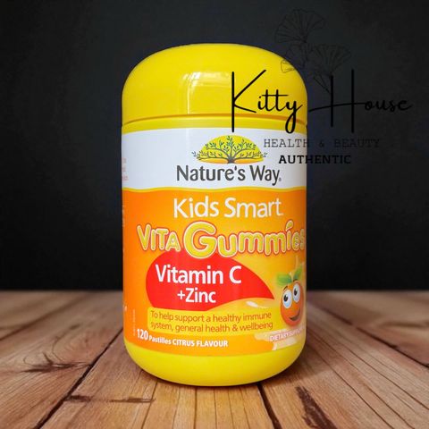Kẹo gum Nature's Way Kids Smart Vita Gummies Vitamin C & Zin C lọ 120 viên