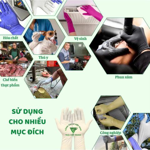 Combo Găng Tay Cao Su Nitrile Đa Năng 2 Lớp A1 - 3 Bịch Mua 3 Tặng 1 - An Toàn, Chống Thấm, Bền Bỉ, Phù Hợp Nhiều Cách Dùng