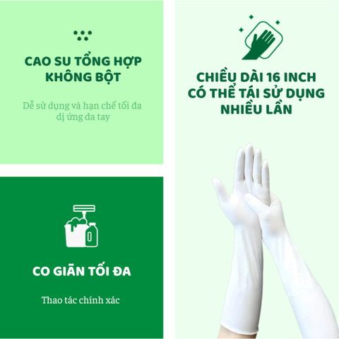 Găng Tay Nitrile Cao Su Gia Dụng A1 Màu Hồng - Dài 16 Inch, Túi Zip 10 Đôi - An Toàn, Đa Năng, Lý Tưởng Cho Nhà Bếp và Vệ Sinh