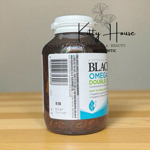 Viên uống Blackmores Omega Mini Double Concentrate không mùi 200 viên - Dầu cá Omega 3 hỗ trợ sức khỏe tim mạch và thị lực