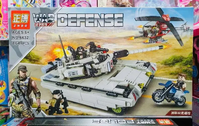 Bộ đồ chơi lắp ráp ZHBO War Defense 6632 - Xe tăng, xe máy, máy bay 864 chi tiết cho trẻ từ 6 tuổi trở lên, phát triển sáng tạo và tư duy