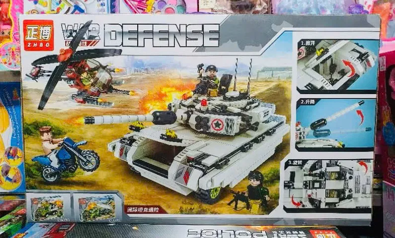 Bộ đồ chơi lắp ráp ZHBO War Defense 6632 - Xe tăng, xe máy, máy bay 864 chi tiết cho trẻ từ 6 tuổi trở lên, phát triển sáng tạo và tư duy