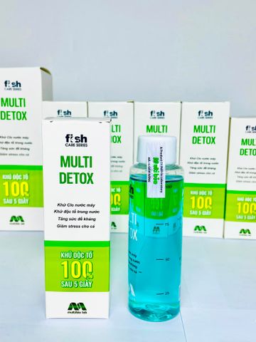 Chai Khử Clo Multi Detox Ver.2 100ml - Giải Pháp Khử Độc, Giảm Stress Cho Hồ Cá - Multibio Lab