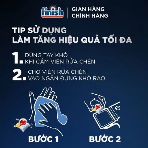 Viên rửa chén bát Finish Quantum Đức 64v 85v 100v