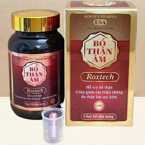 Bổ Thận Âm Roxtech Rostex - Viên Uống Thực Phẩm Chức Năng Hỗ Trợ Cải Thiện Sức Khỏe Thận, Giảm Mệt Mỏi, Tăng Cường Sinh Lực