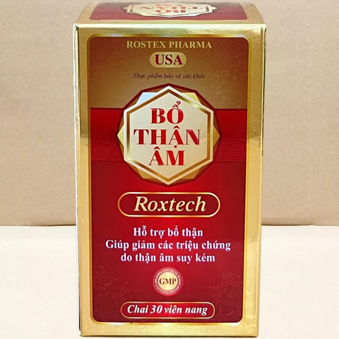 Bổ Thận Âm Roxtech Rostex - Viên Uống Thực Phẩm Chức Năng Hỗ Trợ Cải Thiện Sức Khỏe Thận, Giảm Mệt Mỏi, Tăng Cường Sinh Lực