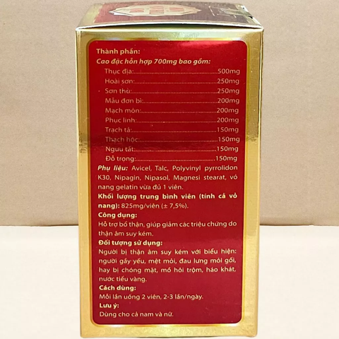 Bổ Thận Âm Roxtech Rostex - Viên Uống Thực Phẩm Chức Năng Hỗ Trợ Cải Thiện Sức Khỏe Thận, Giảm Mệt Mỏi, Tăng Cường Sinh Lực