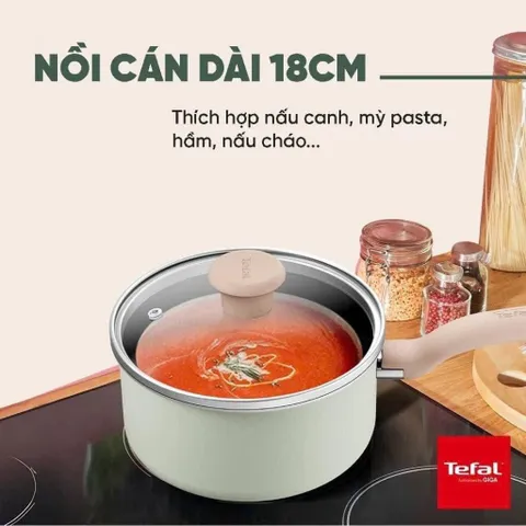 Quánh Chống Dính Tefal So Matcha 18cm - Nồi Nấu An Toàn Không PFOA, Thiết Kế Hiện Đại, Chống Dính Bền Bỉ