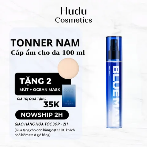 Nước Cân Bằng Toner Giàu Khoáng Dành Cho Da Dầu Unisex Blueman 100ml - Làm Dịu Da, Cấp Ẩm Tối Ưu, Chống Lão Hóa