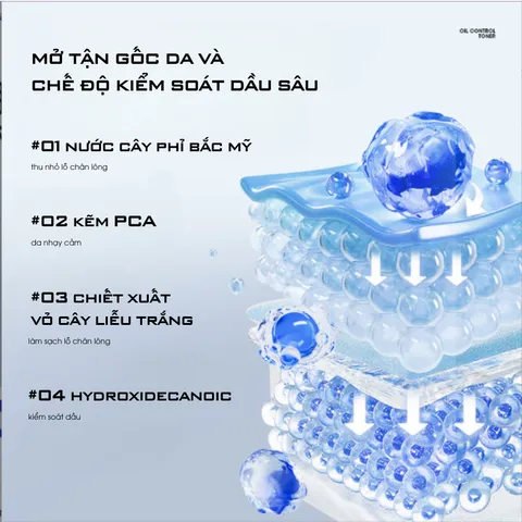 Nước Cân Bằng Toner Giàu Khoáng Dành Cho Da Dầu Unisex Blueman 100ml - Làm Dịu Da, Cấp Ẩm Tối Ưu, Chống Lão Hóa