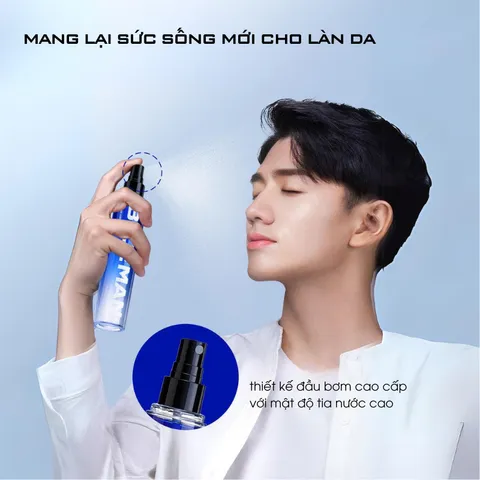 Nước Cân Bằng Toner Giàu Khoáng Dành Cho Da Dầu Unisex Blueman 100ml - Làm Dịu Da, Cấp Ẩm Tối Ưu, Chống Lão Hóa