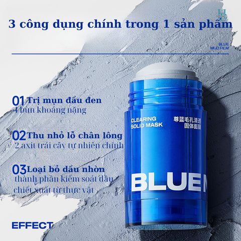 Mặt Nạ Đất Sét Blueman 40g - Làm Sạch Sâu, Giảm Mụn, Mờ Thâm Từ Thiên Nhiên - Chăm Sóc Da Mặt Hiệu Quả