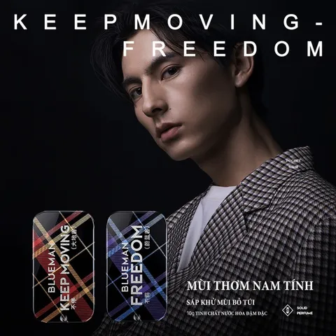 Nước Hoa Khô Dạng Sáp Cho Nam Blueman - Nước Hoa Nam Lưu Hương Lâu 10g - Hudu Cosmetics