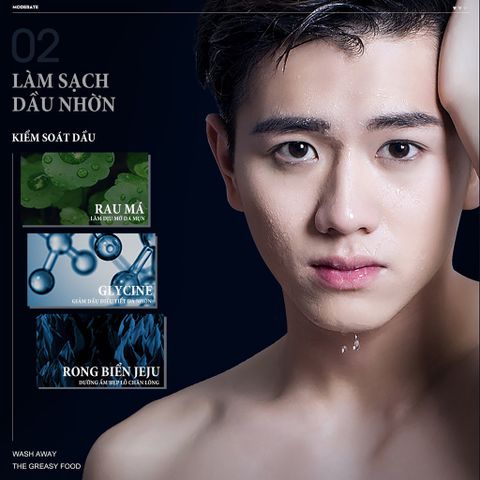 Sữa Rửa Mặt Nam Da Dầu Trắng Da Ngừa Mụn Dưỡng Da Thương Hiệu Blueman Men Clean Dạng Gel 200g