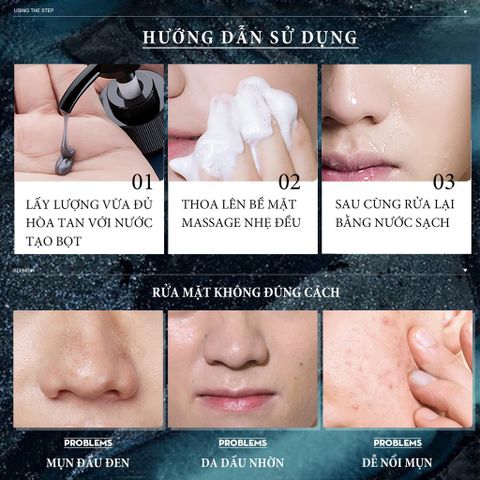 Sữa Rửa Mặt Nam Da Dầu Trắng Da Ngừa Mụn Dưỡng Da Thương Hiệu Blueman Men Clean Dạng Gel 200g