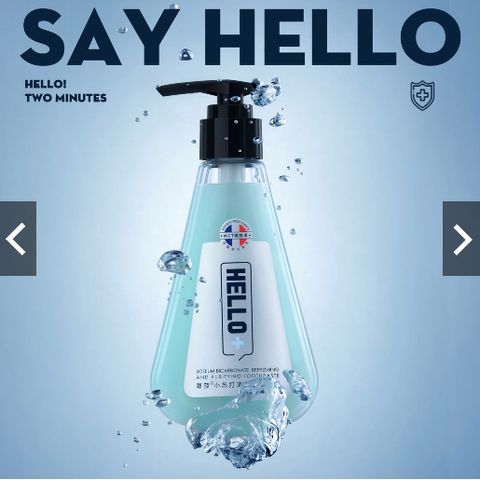 Kem đánh răng soda bạc hà Hello Blueman hương thơm tươi mát 210g