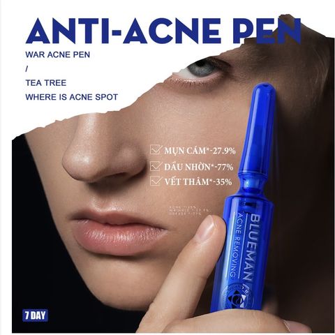 Serum Giảm Mụn Blueman 5g - Giảm Mụn Mờ Thâm Ngừa Sẹo Dưỡng Da Hiệu Quả - Hudu Cosmetics