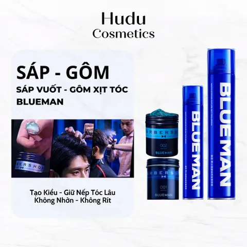 Sáp Vuốt Tóc Nam Blueman - Keo Xịt Giữ Nếp Lâu, Tăng Độ Phồng, Hương Thơm Dễ Chịu, 90g