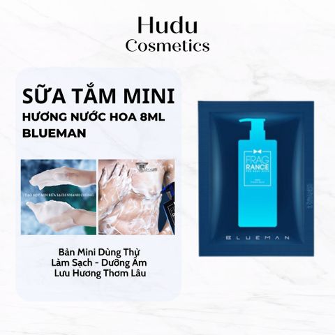 Sữa Tắm Nam Hương Nước Hoa Blueman 6ml Mini dạng gói - Sữa Tắm Cho Nam Giới - Hudu Cosmetics