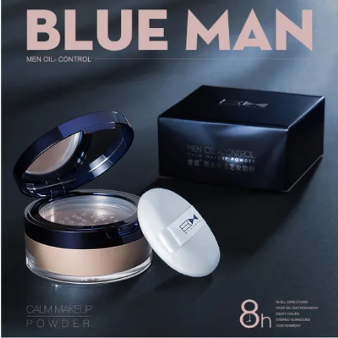 Phấn phủ trang điểm cho nam giới phấn lót kiểm soát dầu Blueman che khuyết điểm 10g nâng tone makeup