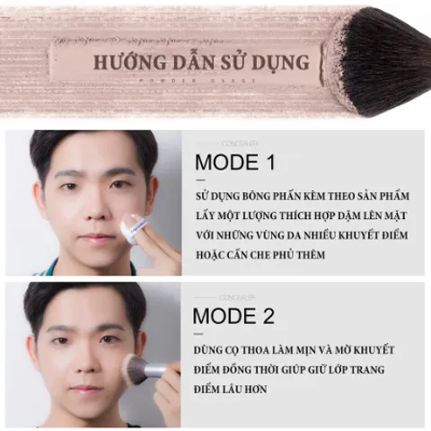 Phấn phủ trang điểm cho nam giới phấn lót kiểm soát dầu Blueman che khuyết điểm 10g nâng tone makeup