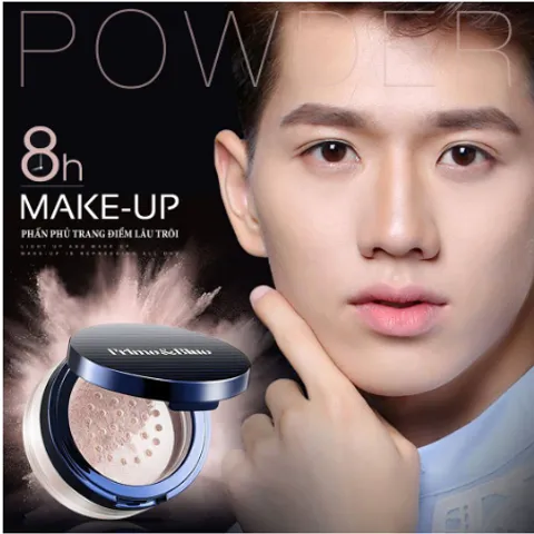 Phấn phủ trang điểm cho nam giới phấn lót kiểm soát dầu Blueman che khuyết điểm 10g nâng tone makeup