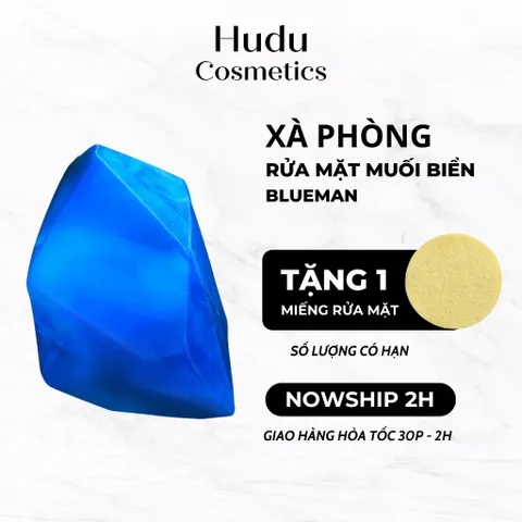 Xà Phòng Rửa Mặt Blueman 80g - Làm Sạch Da, Trắng Da, Giảm Mụn, Muối Biển Thiên Nhiên, Sản Phẩm Chăm Sóc Da Mặt Chất Lượng