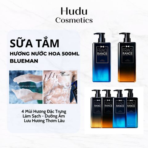 Sữa tắm Luxury sữa tắm nam hương nước hoa sữa tắm thượng lưu Blueman 500ml -  Hudu Cosmetic