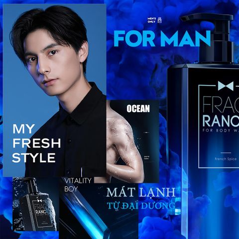 Sữa tắm Luxury sữa tắm nam hương nước hoa sữa tắm thượng lưu Blueman 500ml -  Hudu Cosmetic
