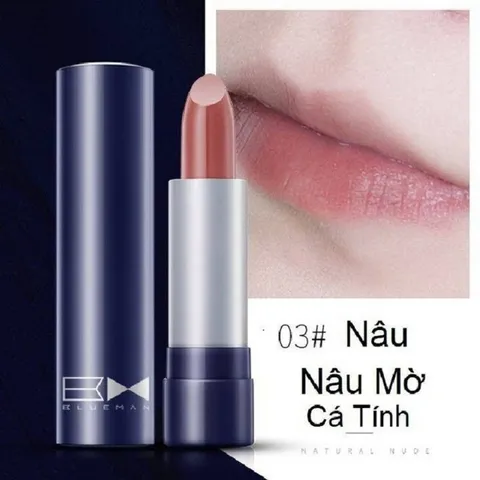 Son Dưỡng Môi Nam BlueMan - Dưỡng Ẩm Không Bóng Nhờn, Giữ Môi Mềm Mại và Đầy Sức Sống - Hudu Cosmetics