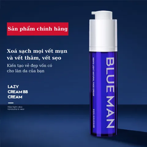 Kem che khuyết điểm cho nam Light Makeup kem nâng tone da, chống nắng Blueman 50ml - Hudu Cosmetics