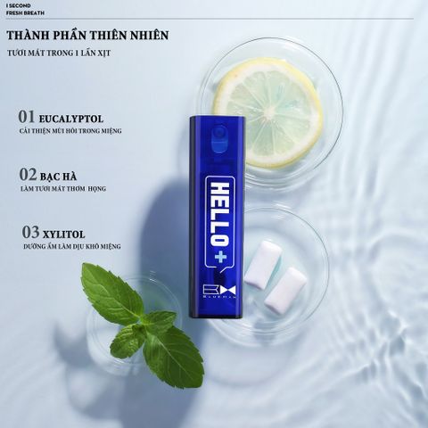 Xịt Thơm Miệng Blueman Hương Bạc Hà Giúp Làm Thơm Miệng, Giảm Hôi Miệng Và Khử Khuẩn - Hudu Cosmetics