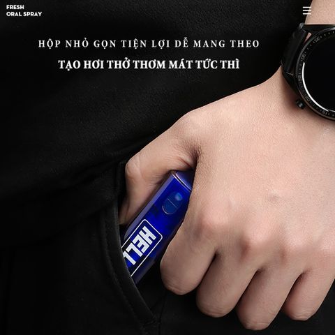 Xịt Thơm Miệng Blueman Hương Bạc Hà Giúp Làm Thơm Miệng, Giảm Hôi Miệng Và Khử Khuẩn - Hudu Cosmetics