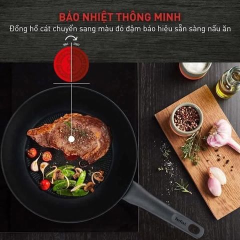 Chảo Chống Dính Tefal Ultimate - 3 Lớp Titanium Siêu Bền, Chống Trầy, Công Nghệ Thermo-Spot, Dùng Tất Cả Các Loại Bếp