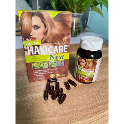 Viên Uống Haircare New - Hỗ Trợ Mọc Tóc Chắc Khỏe, Giảm Rụng Tóc Từ Thiên Nhiên - Lọ 30 Viên Biotin 100mcg