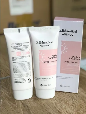 Kem Chống Nắng SJM Medical Anti-Uv Perfect Sunscreen 60G - Bảo vệ da SPF 50+ PA+++ chống nắng hiệu quả và nhẹ nhàng, mỹ phẩm chăm sóc da hàng đầu.