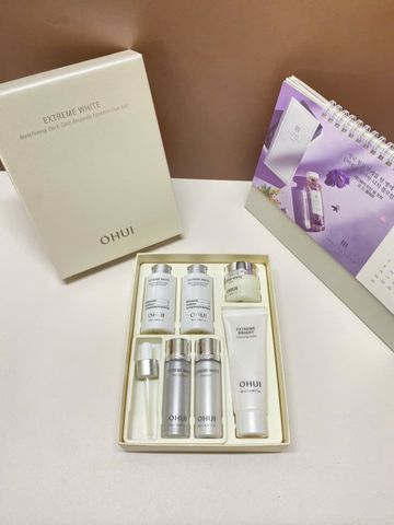 Set Tinh Chất Giảm Nám OHUI Extreme White - Ampoule Essence Làm Sáng Da, Mờ Nám, Đốm Nâu - Dưỡng Trắng Da Toàn Diện 30ml