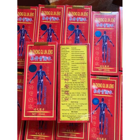 Nước Đỗ Trọng Nhức Khớp Thủy (DU ZHONG GU JIN JENG) 200ML - Giải pháp hỗ trợ xương khớp tự nhiên, giảm đau hiệu quả.