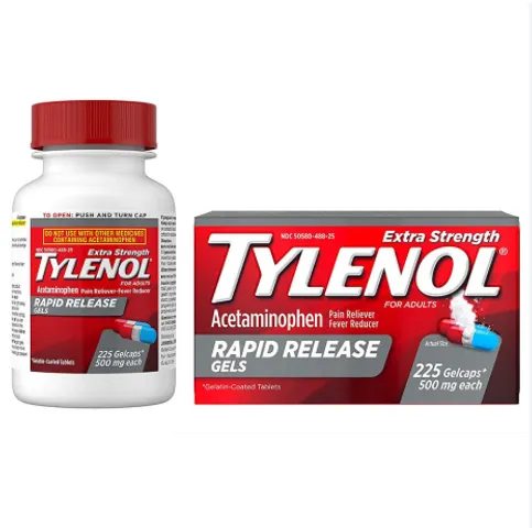 Viên uống giảm đau Tylenol Extra Strength 500mg - Hỗ trợ giảm đau hiệu quả với 225 viên - Sản phẩm chất lượng từ Mỹ