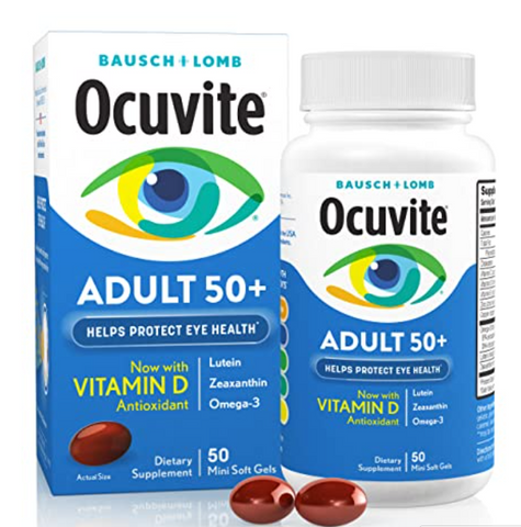 Viên Uống Bổ Mắt Ocuvite Eye Vitamin Dinh Dưỡng cho Người Trên 50 Tuổi - Giúp Bảo Vệ và Cải Thiện Sức Khỏe Mắt